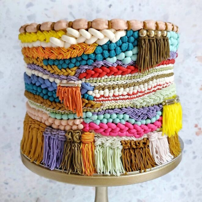 23 Colorful Cakes That Look as if Knitted or Crocheted. They Resemble Warm Sweaters