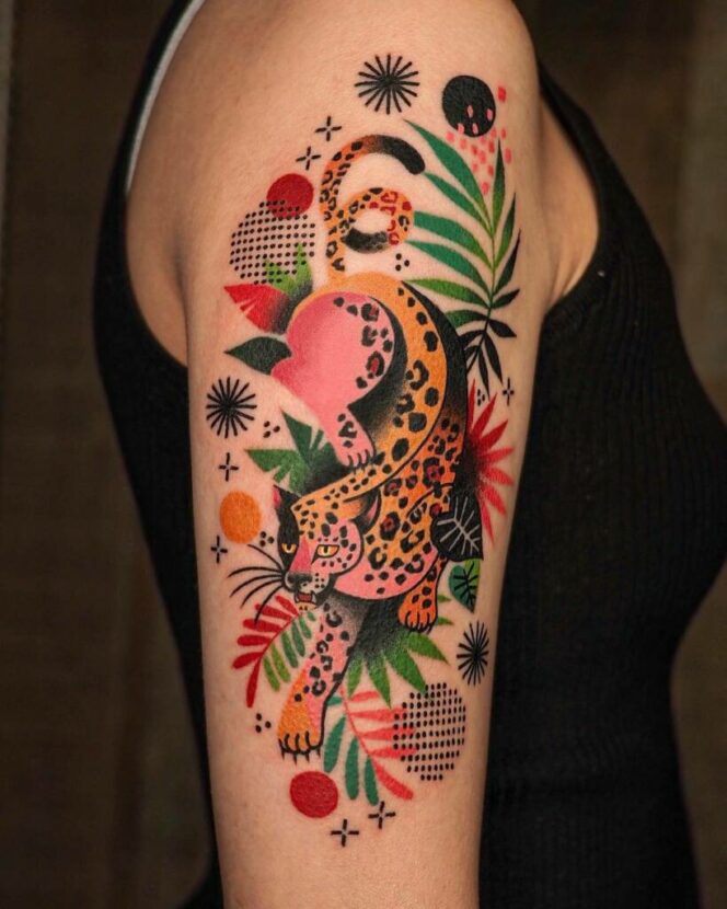 25 Colorful Tattoos of People and Animals. They All Look Like Comic Images!
